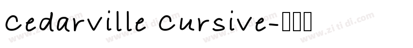 Cedarville Cursive字体转换